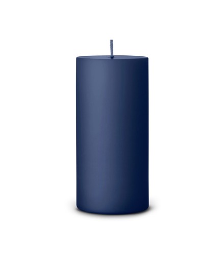 Ester&Erik bekvapė mėlyna cilindrinė žvakė (1 vnt)