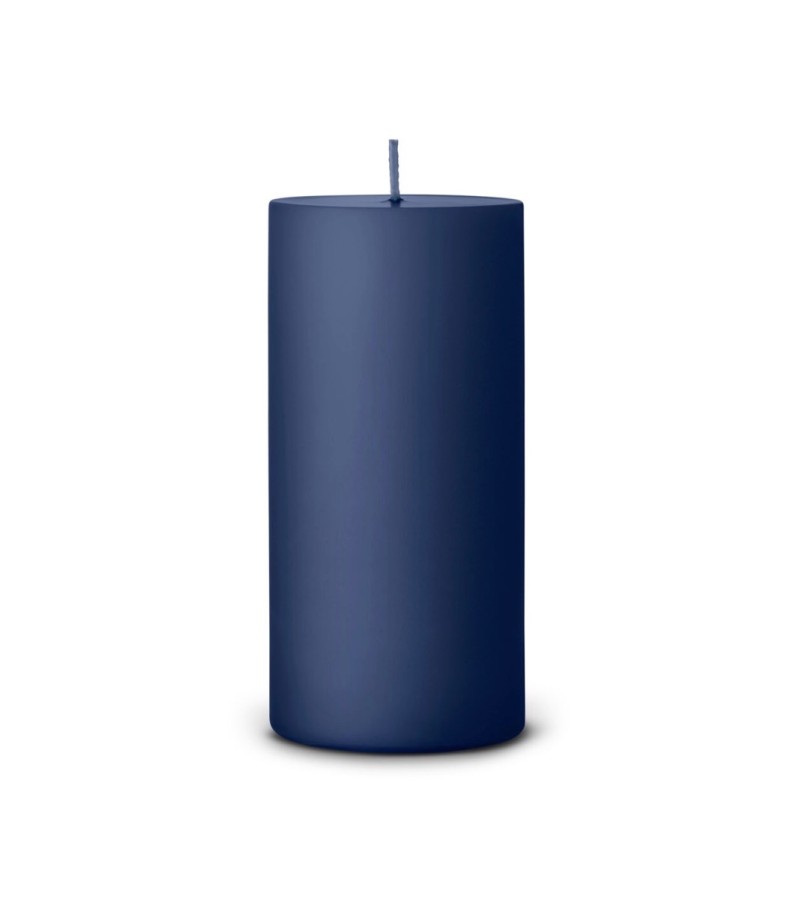 Ester&Erik bekvapė mėlyna cilindrinė 7 x 15 cm žvakė (1 vnt)
