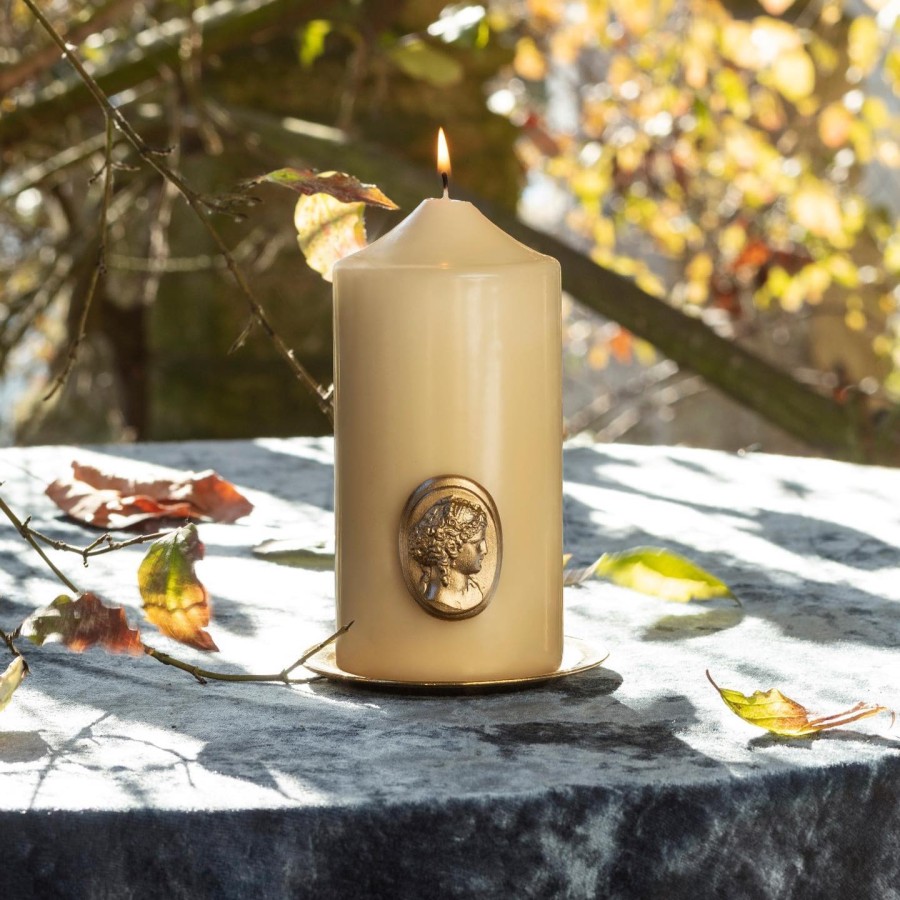 NAUJIENA Cire Trudon aukso spalvos žvakidė (cilindrinei žvakei)