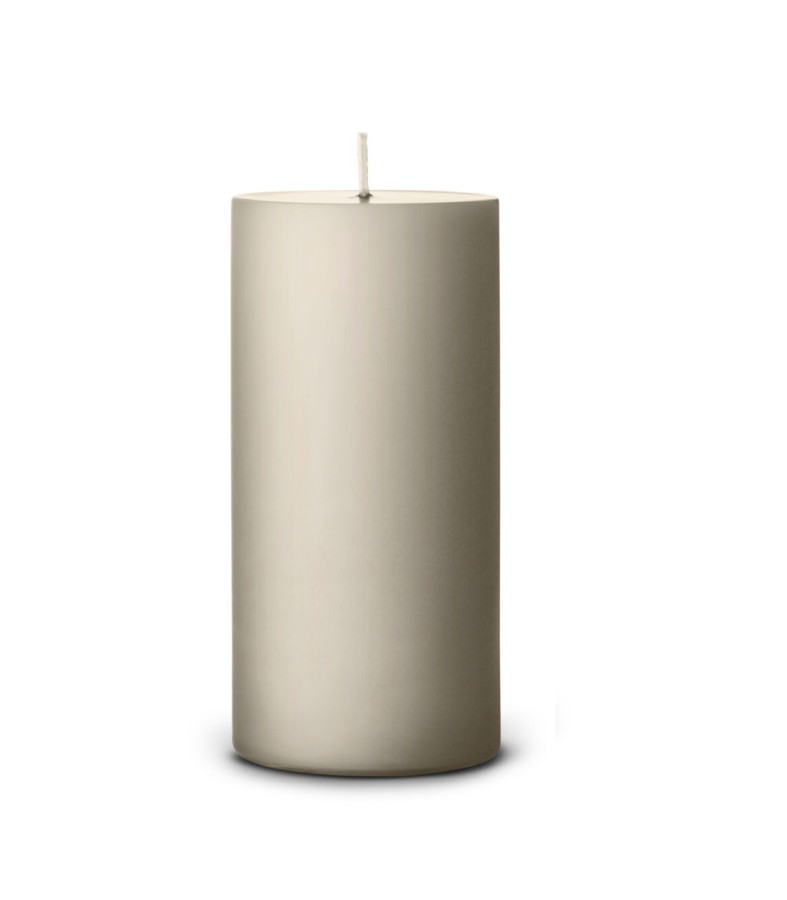 Ester&Erik bekvapė pilkai ruda cilindrinė 7 x 15 cm žvakė (1 vnt)