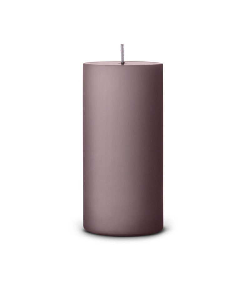 Ester&Erik bekvapė pilkai violetinė cilindrinė 7 x 15 cm žvakė (1 vnt)