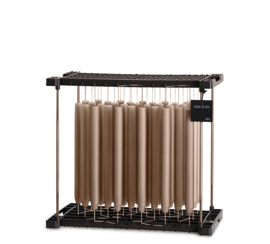 NAUJIENA Ester&Erik bekvapės cilindrinės matinės stalo žvakės - 4vnt (šviesus molis)